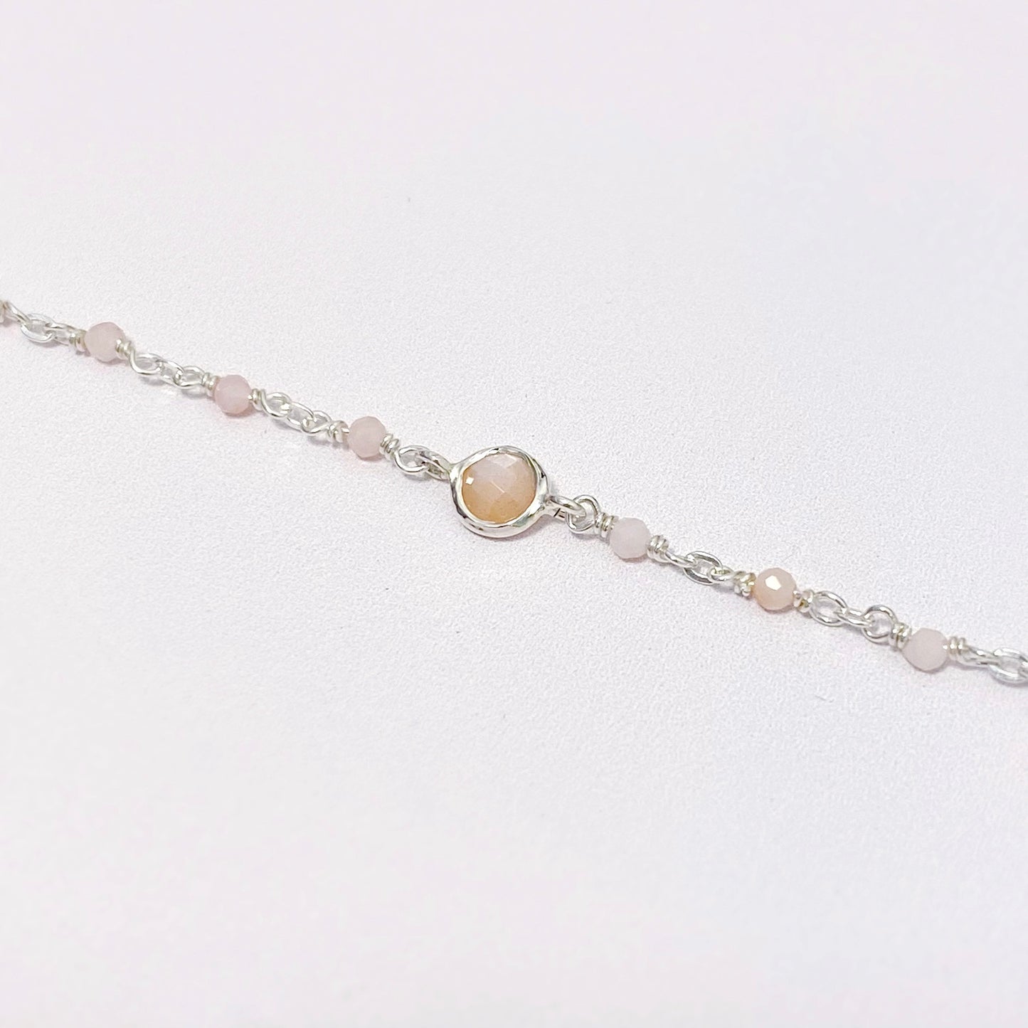 Peach Moonstone Bracelet