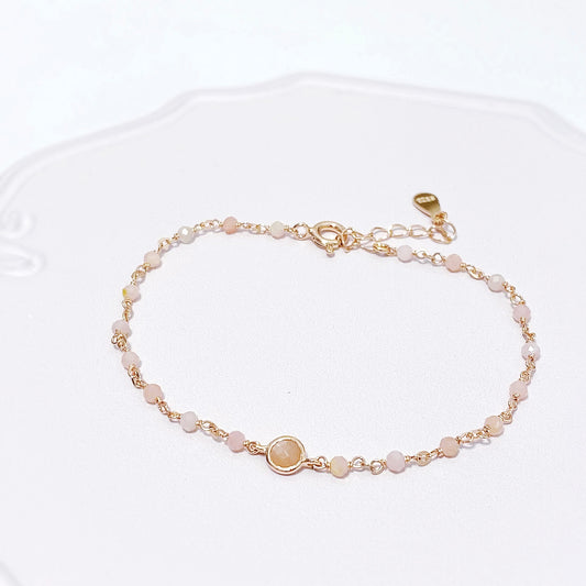 Peach Moonstone Bracelet