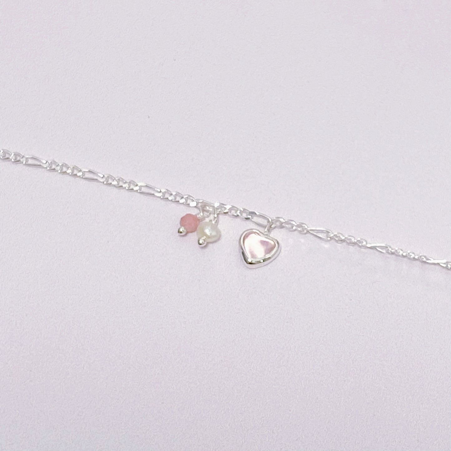 Heart Shaped Rose Quartz Bracelet