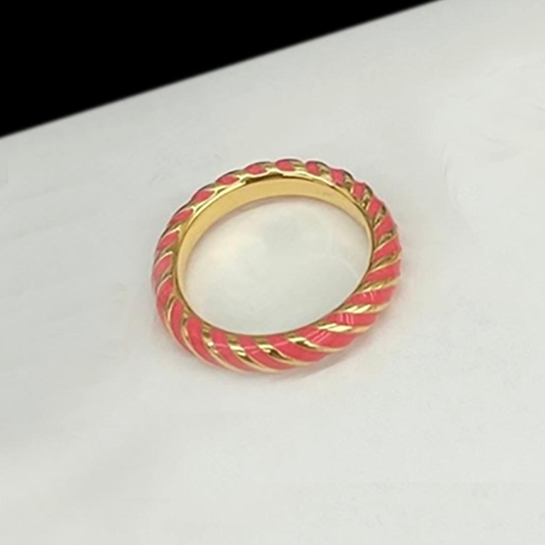 Joy Stripe Pattern Ring