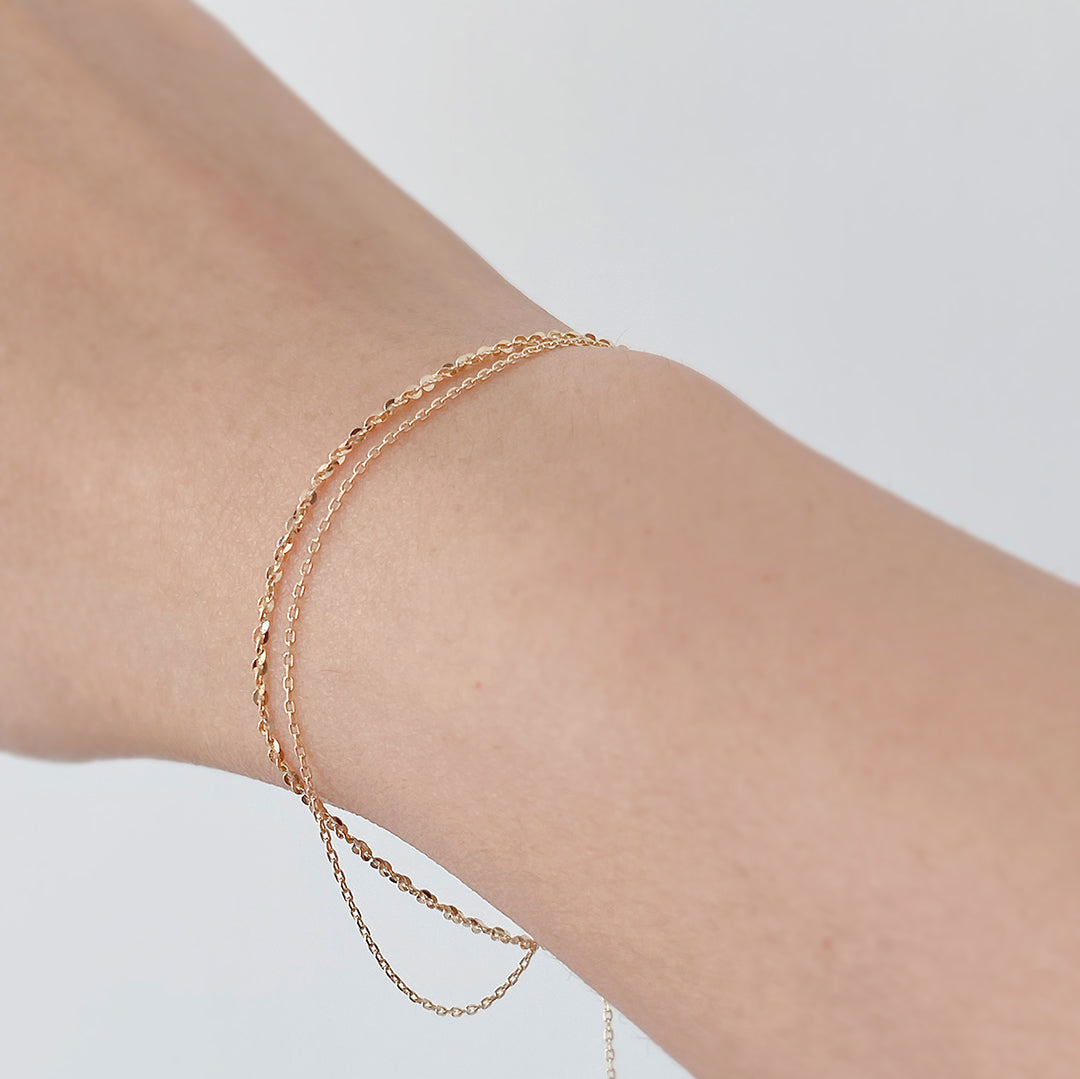 Nao Double Layer Bracelet (K10 Gold)