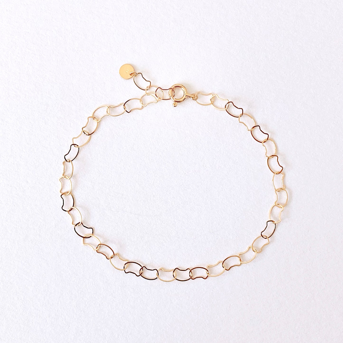 Ohta Lovely Cat Chain Bracelet (K18 Gold)