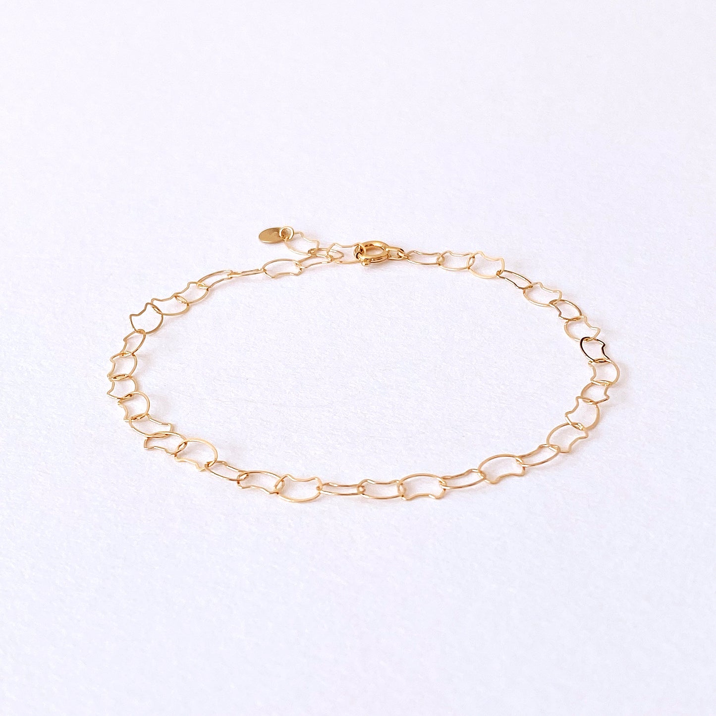 Ohta Lovely Cat Chain Bracelet (K18 Gold)